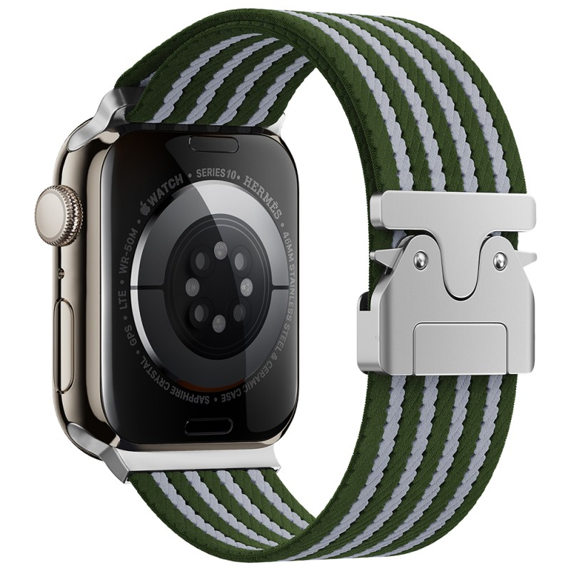 Apple Watch 44mm Zore KRD-133 Naylon Kumaş Hasır Örgülü Kordon - 6