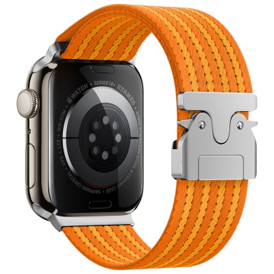 Apple Watch 44mm Zore KRD-133 Naylon Kumaş Hasır Örgülü Kordon - 7