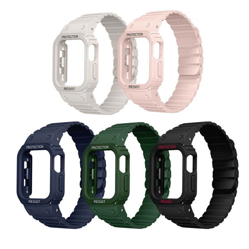 Apple Watch 44mm Zore KRD-142 Airbag Tasarımlı Kasa Koruyuculu Silikon Kordon - 20