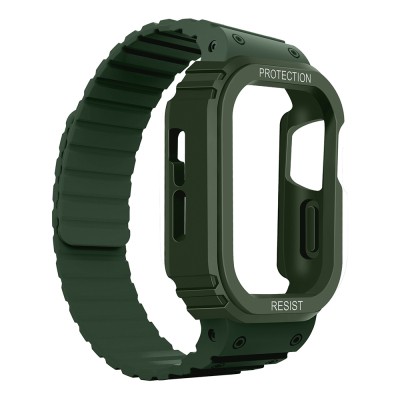 Apple Watch 44mm Zore KRD-142 Airbag Tasarımlı Kasa Koruyuculu Silikon Kordon - 13
