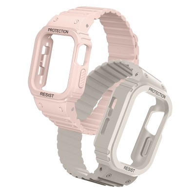 Apple Watch 44mm Zore KRD-142 Airbag Tasarımlı Kasa Koruyuculu Silikon Kordon - 17