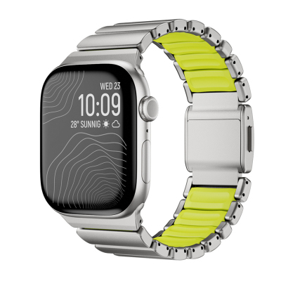 Apple Watch 44mm Zore KRD-151 Metal Silicone Band - Zore