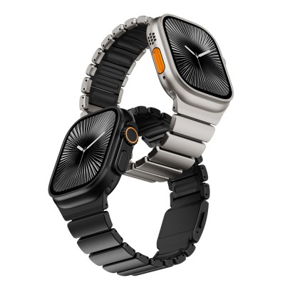 Apple Watch 44mm Zore KRD-152 Titanyum Silikon Kordon - 14