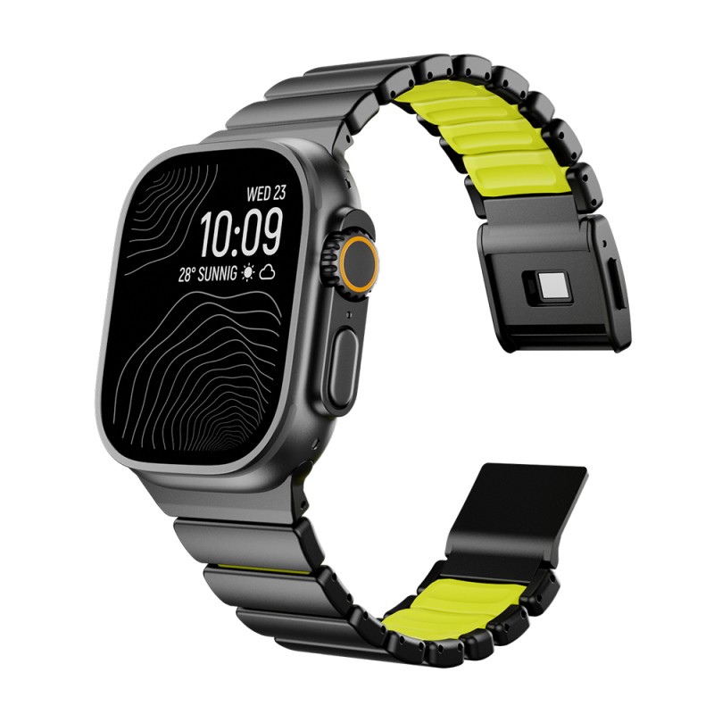 Apple Watch 44mm Zore KRD-152 Titanyum Silikon Kordon - 20