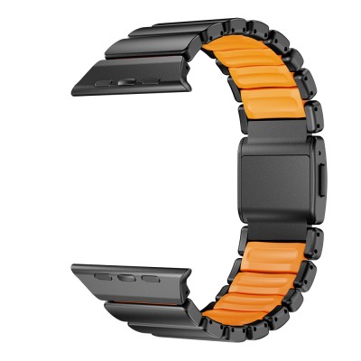 Apple Watch 44mm Zore KRD-152 Titanyum Silikon Kordon - 25