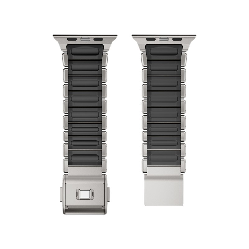 Apple Watch 44mm Zore KRD-152 Titanyum Silikon Kordon - 33