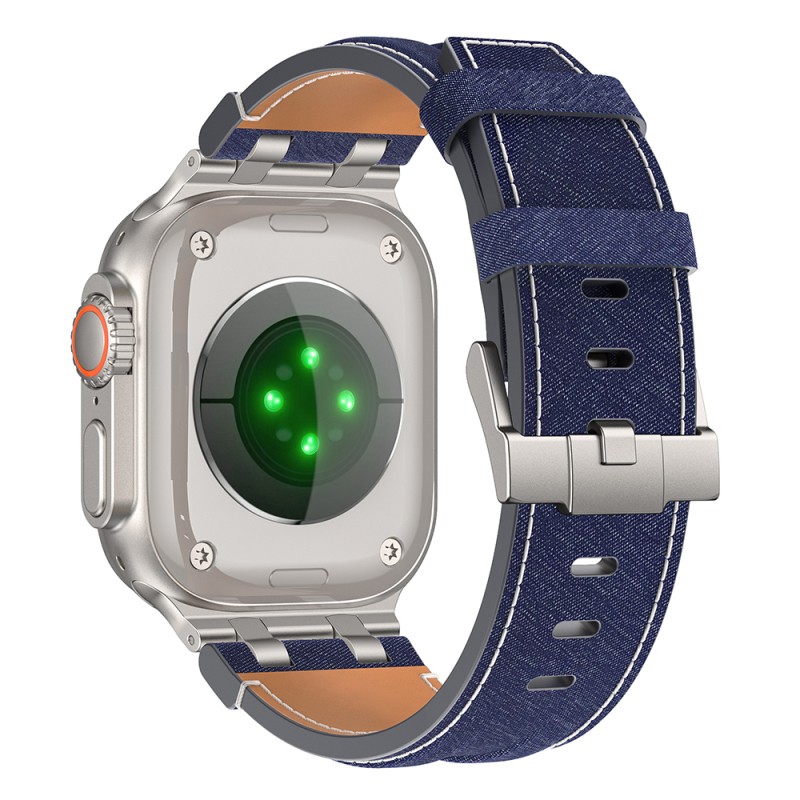 Apple Watch 44mm Zore KRD-153 Kot Kumaş Tasarımlı Kordon - 6