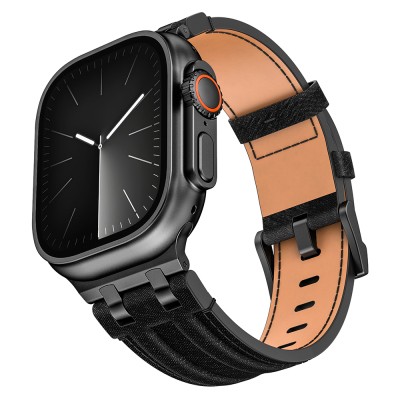 Apple Watch 44mm Zore KRD-153 Kot Kumaş Tasarımlı Kordon - 3