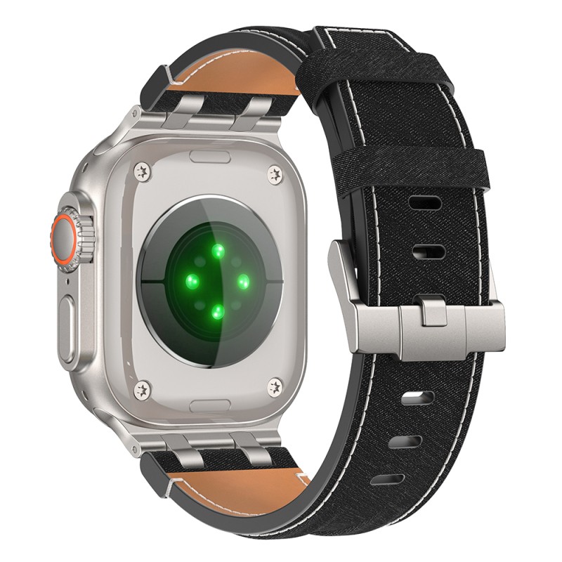 Apple Watch 44mm Zore KRD-153 Kot Kumaş Tasarımlı Kordon - 8