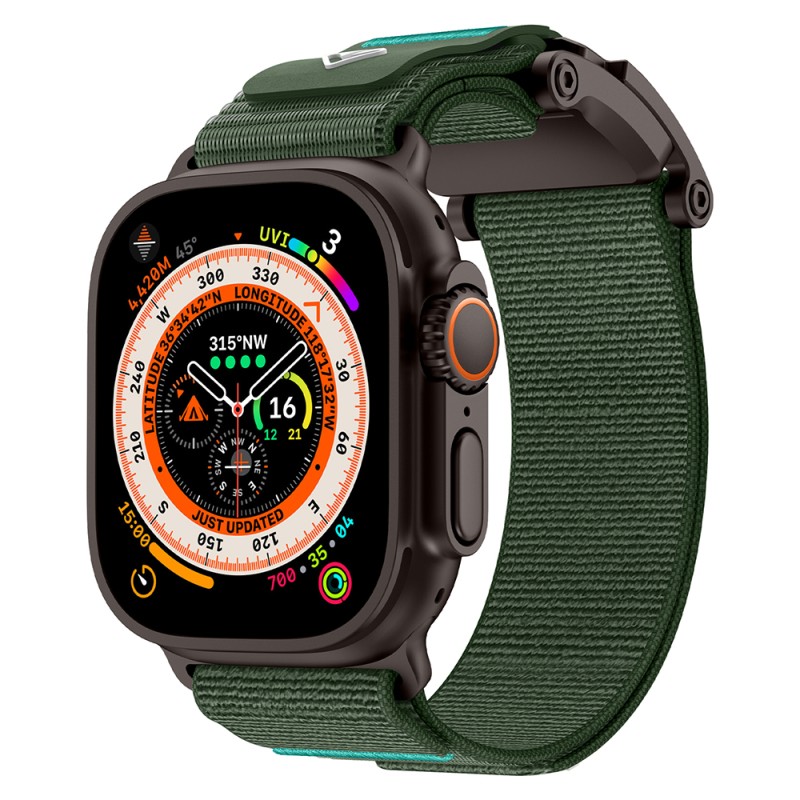 Apple Watch 44mm Zore KRD-154 Naylon Kumaş Hasır Örgülü Kordon - 3