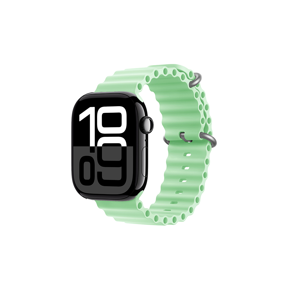 Apple Watch 10 46mm Zore KRD-75 Silikon Kordon - Açık Yeşil