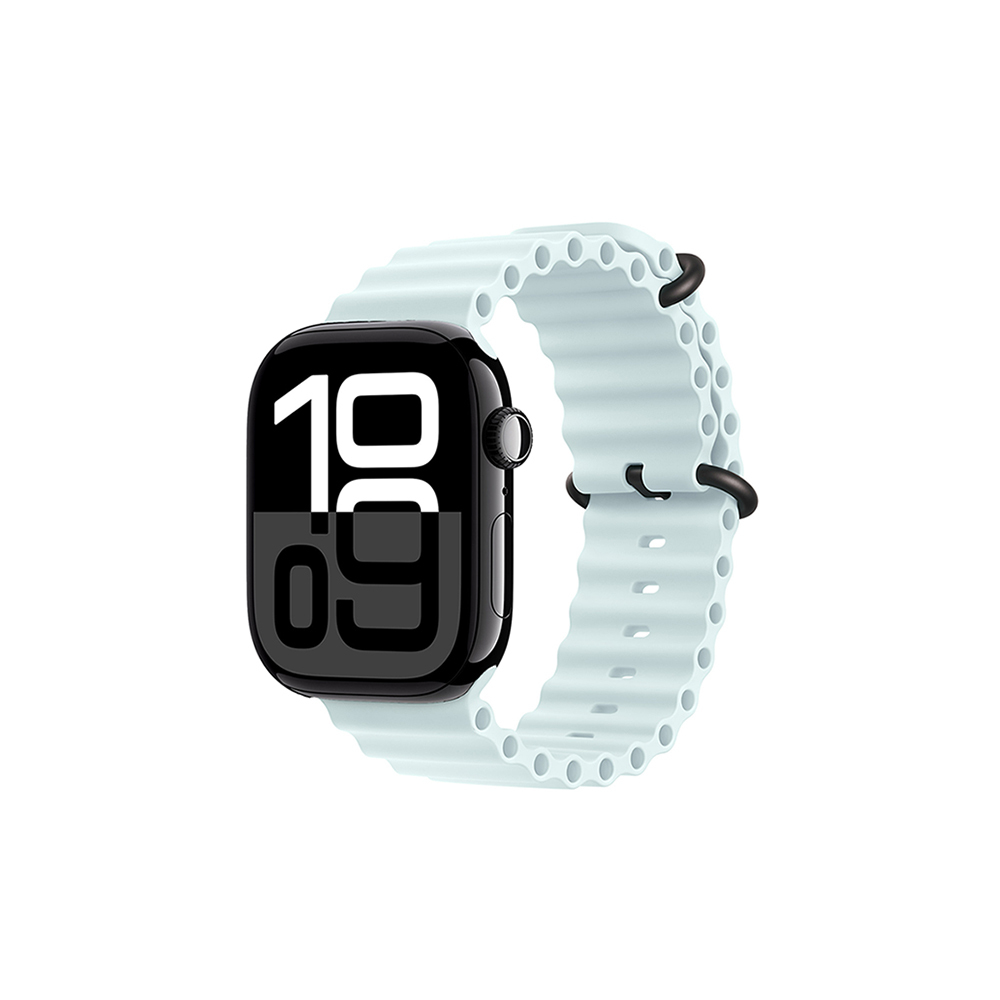 Apple Watch 10 46mm Zore KRD-75 Silikon Kordon - Buz Mavisi