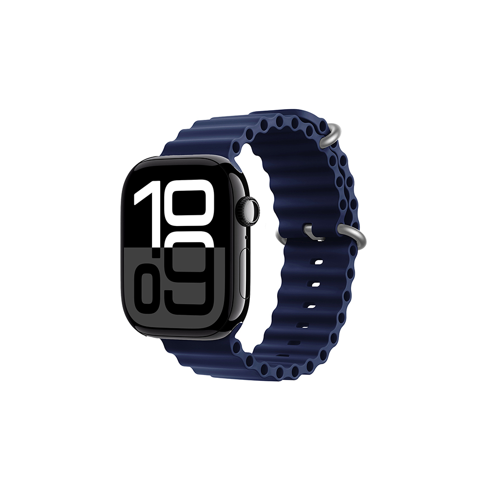 Apple Watch 10 46mm Zore KRD-75 Silikon Kordon - Lacivert