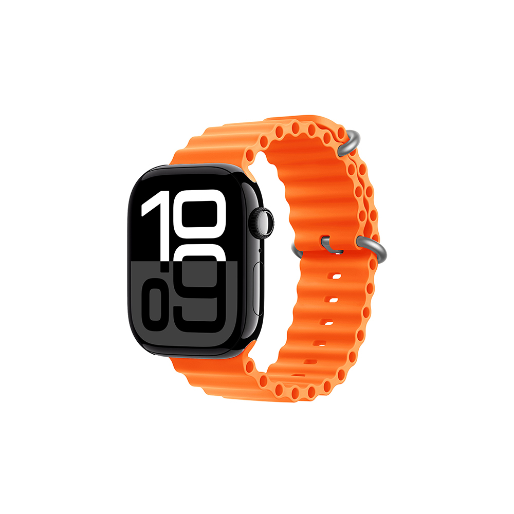 Apple Watch 10 46mm Zore KRD-75 Silikon Kordon - Turuncu