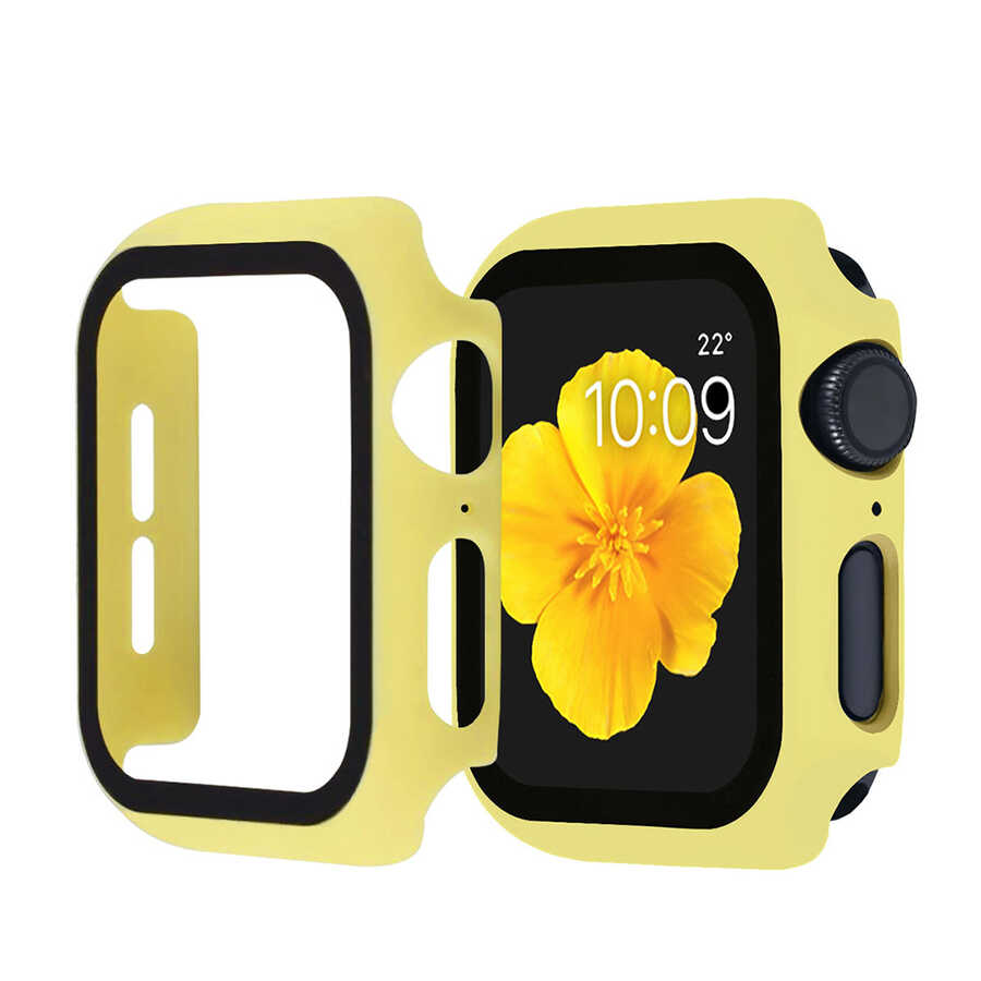 Apple Watch 44mm Zore Watch Gard 01 Ekran Koruyucu - Sarı
