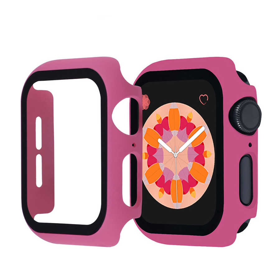 Apple Watch 44mm Zore Watch Gard 01 Ekran Koruyucu - Pembe Koyu