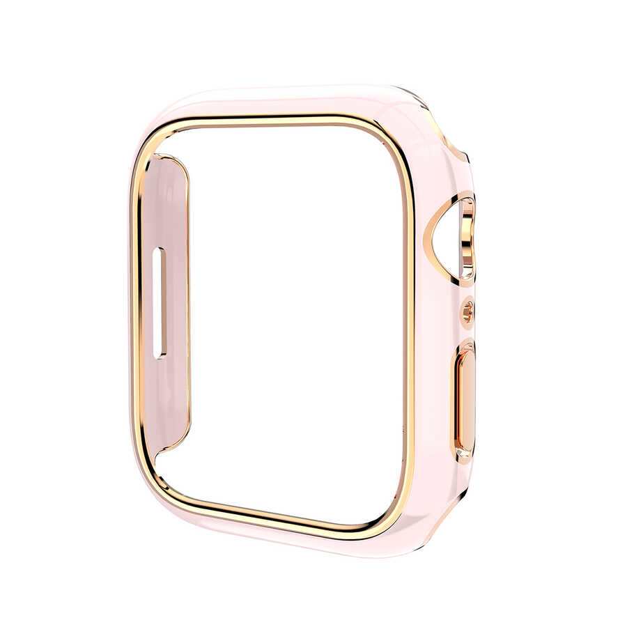 Apple Watch 44mm Zore Watch Gard 06 Sert PC Koruyucu - Pembe