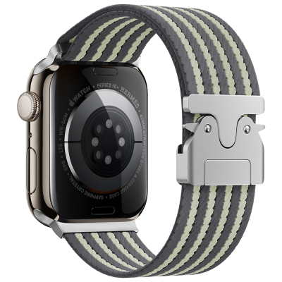 Apple Watch 45mm Zor KRD-133 Nylon Fabric Wicker Braided Cord - Zore