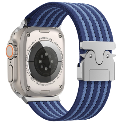 Apple Watch 49mm Zore KRD-133 Naylon Kumaş Hasır Örgülü Kordon - Zore