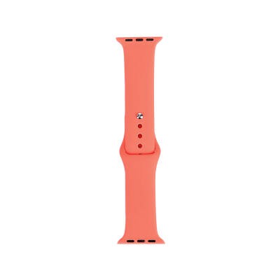 Apple Watch 7 41mm Band Serisi Klasik Kordon Silikon Strap Kayış Apricot Orange