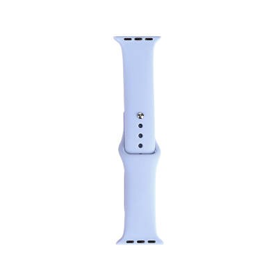 Apple Watch 7 41mm Band Serisi Klasik Kordon Silikon Strap Kayış Light Lavender