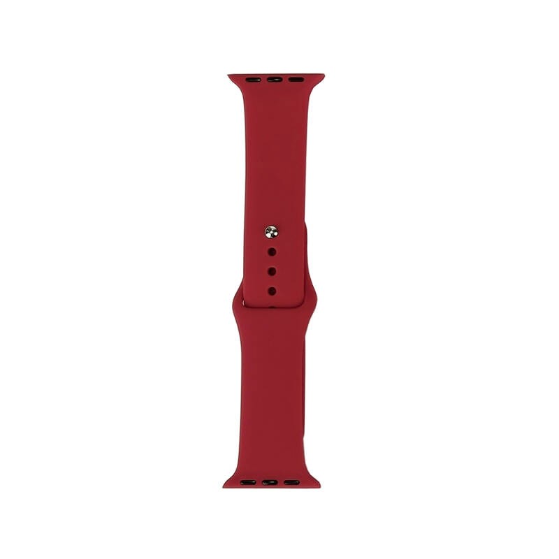 Apple Watch 7 41mm Band Serisi Klasik Kordon Silikon Strap Kayış - 40