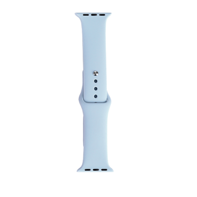 Apple Watch 7 41mm Band Serisi Klasik Kordon Silikon Strap Kayış Custom Sky Blue