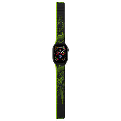 Apple Watch 7 41mm Band Youngkit Technological Magnetic Plug-in Silicone Strap - Youngkit