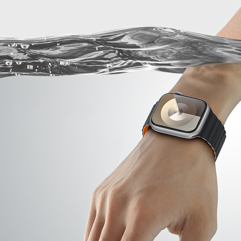 Apple Watch 7 41mm Benks Magnetik Tak Çıkar Silikon Strap Kayış - 10