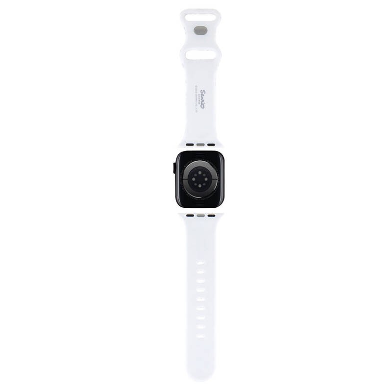 Apple Watch 7 41mm Hello Kitty Orjinal Lisanslı Çizgiler & Kitty Silikon Kordon - 4