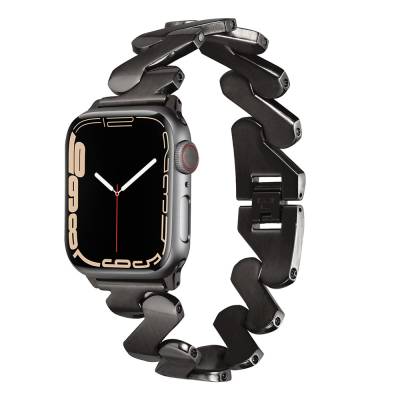 ​​​Apple Watch 7 41mm Kordon KRD-80 Metal Strap Kayış - Zore