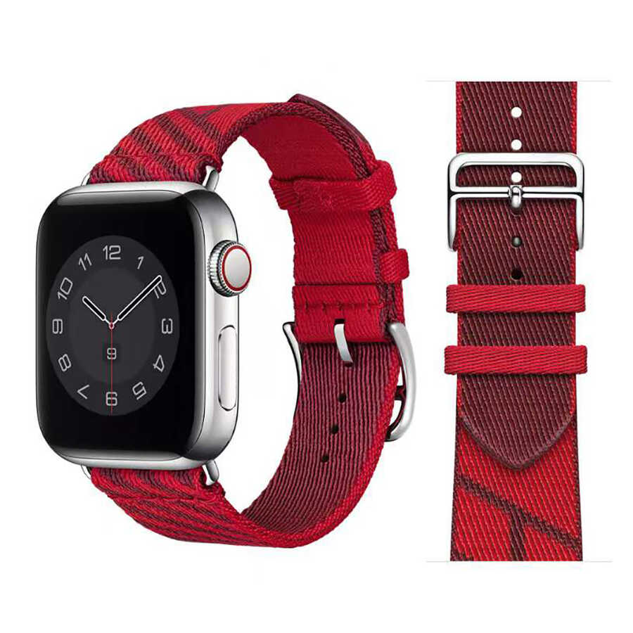 Apple Watch 7 41mm KRD-51 Hasır Kordon - NO3