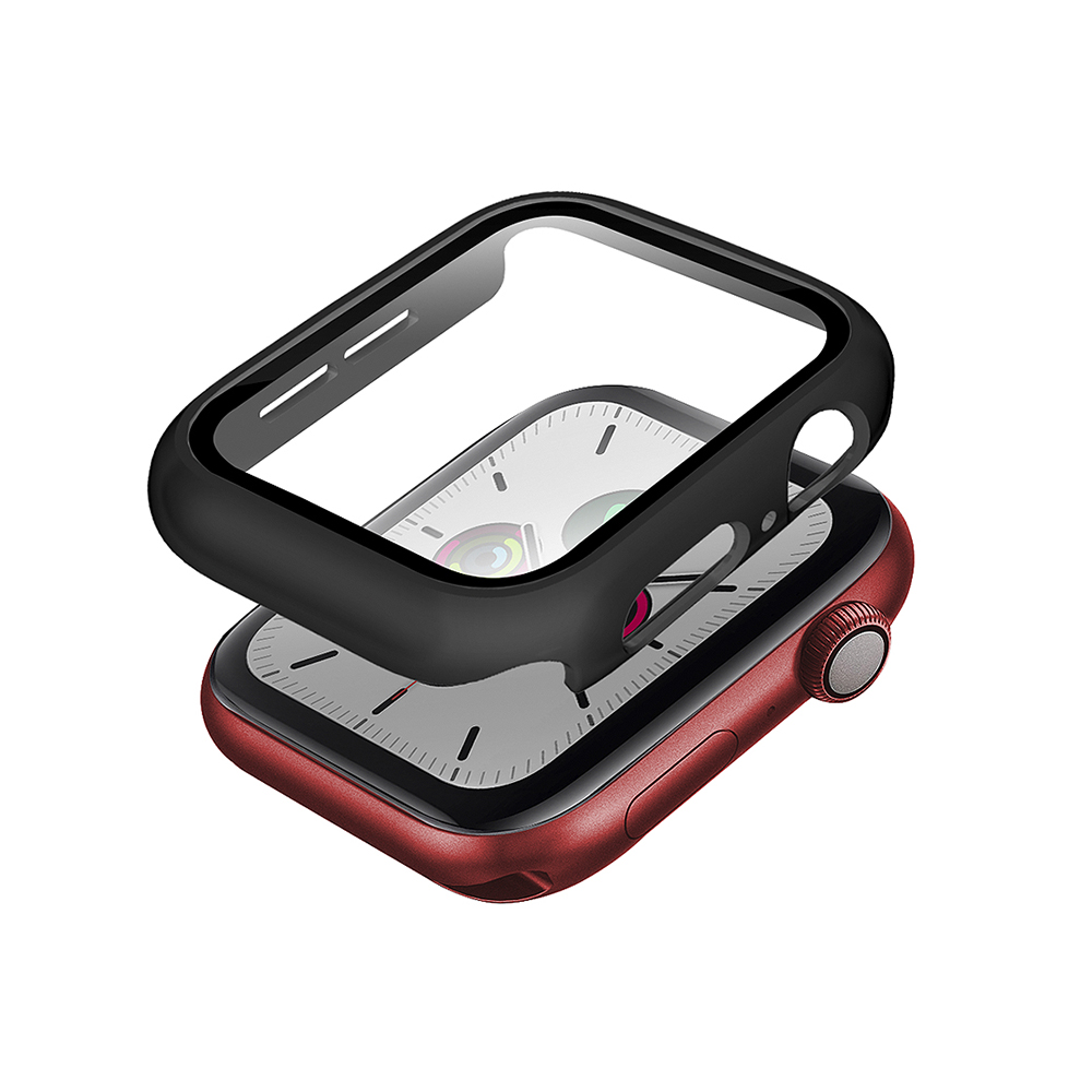Apple Watch 7 41mm SkinArma Gado Sert Silikon Kasa ve Ekran Koruyucu - Siyah