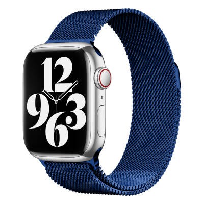 Apple Watch 7 41mm Zore Band-01 Metal Kordon Mavi