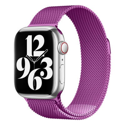 Apple Watch 7 41mm Zore Band-01 Metal Kordon Mor