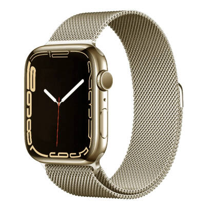 Apple Watch 7 41mm Zore Band-01 Metal Kordon Gold
