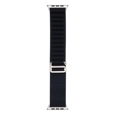 Apple Watch 7 41mm Zore Band-74 Hasır Kordon Midnight Blue
