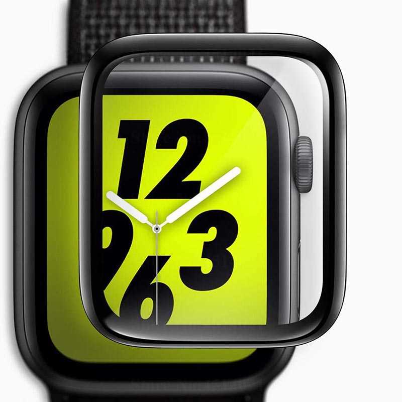 Apple Watch 7 41mm Zore Full Yapışkanlı Cam Ekran Koruyucu - Siyah