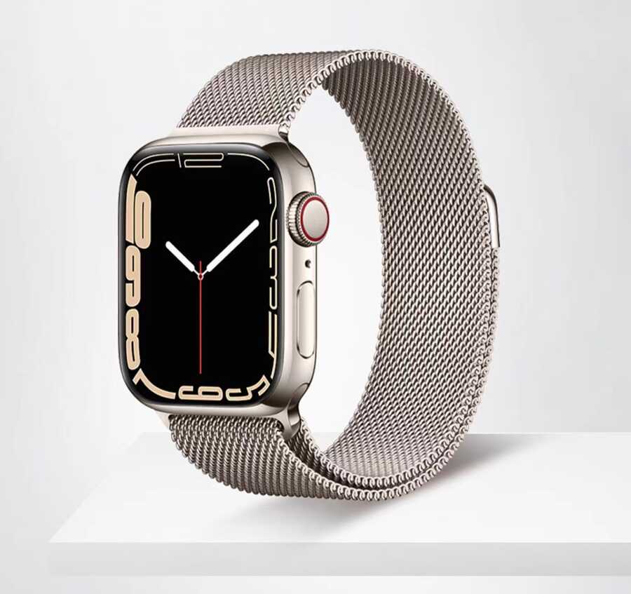 Apple Watch 7 41mm Zore KRD-01 Metal Kordon - Starlight
