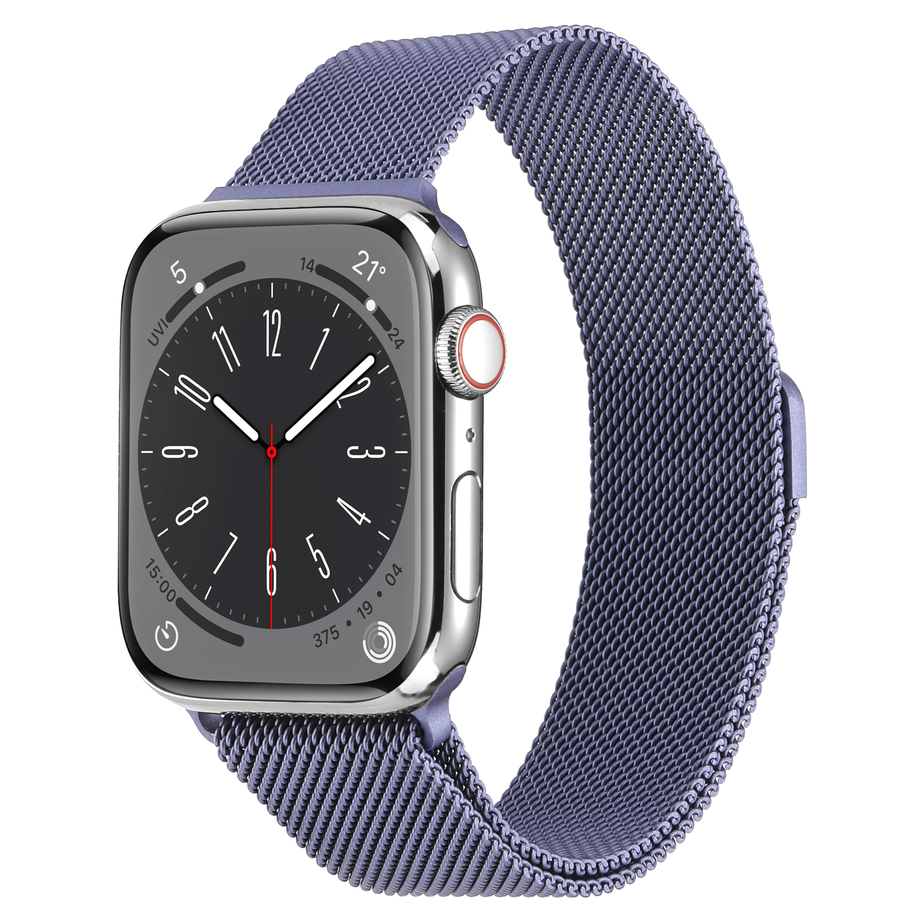 Apple Watch 7 41mm Zore KRD-01 Metal Kordon - Derin Mor
