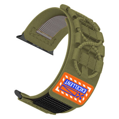 Apple Watch 7 41mm Zore KRD-112 Orbital Örgülü Halat Tasarımlı Naylon Kumaş Hasır Kordon - Zore