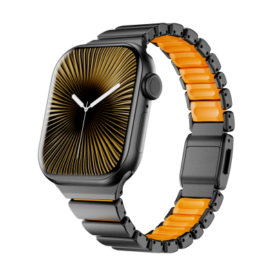 Apple Watch 7 41mm Zore KRD-149 Metal Silikon Kordon - Zore