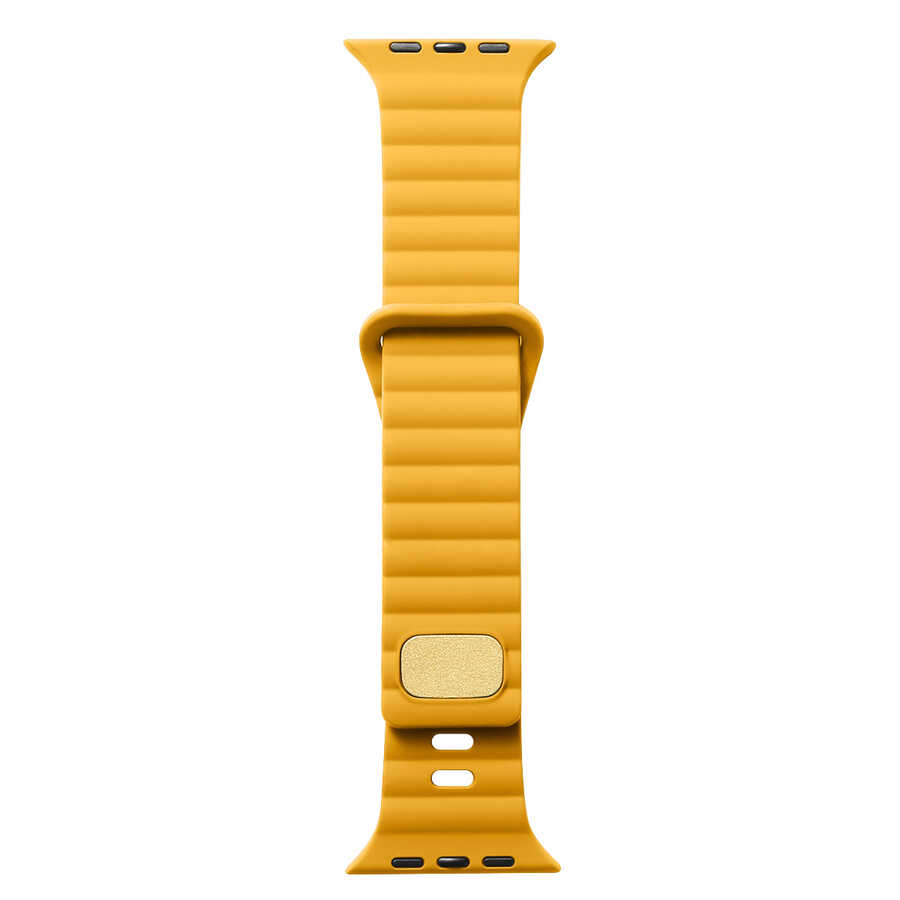 Apple Watch 7 41mm Zore KRD-73 Silikon Kordon - Sarı