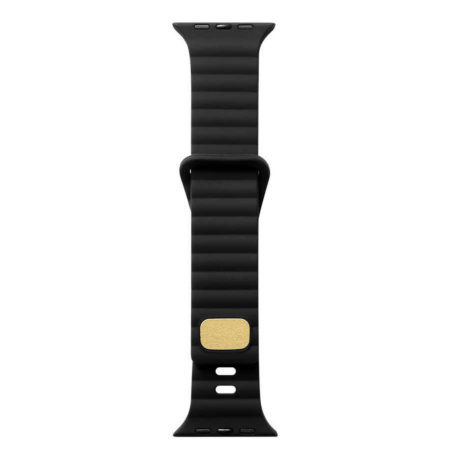 Apple Watch 7 41mm Zore KRD-73 Silikon Kordon - Siyah