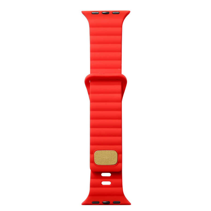 Apple Watch 7 41mm Zore KRD-73 Silikon Kordon - Kırmızı