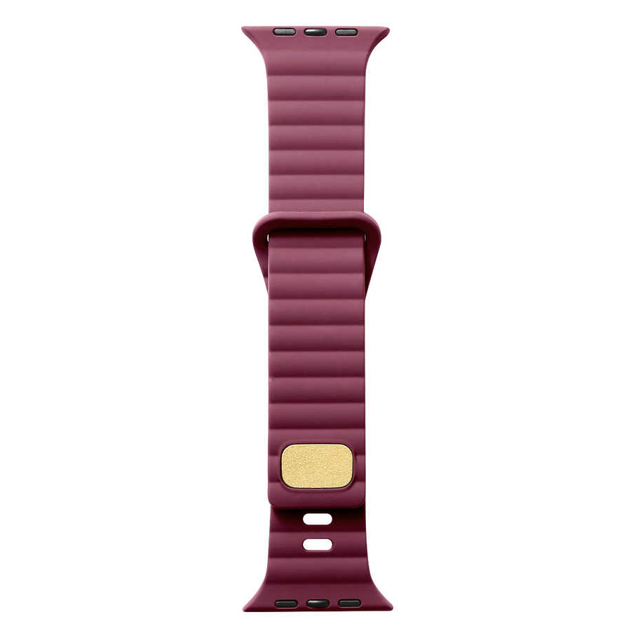 Apple Watch 7 41mm Zore KRD-73 Silikon Kordon - Mürdüm