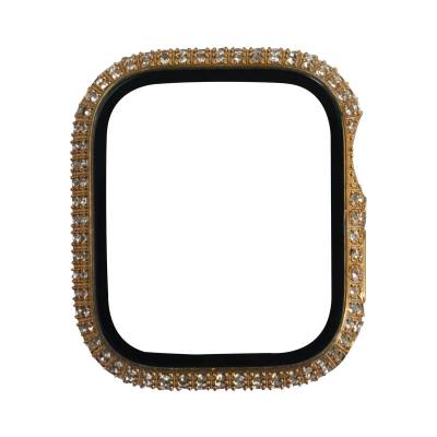 Apple Watch 7 41mm Zore Watch Gard 24 Kenarları Taşlı Sert PC Kasa Ve Ekran Koruyucu - Zore