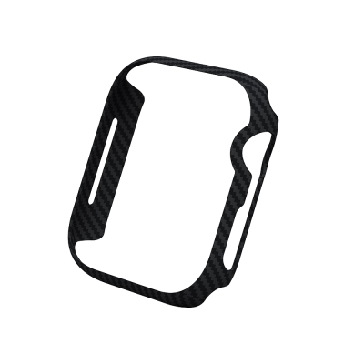 Apple Watch 7 45mm 600D Aramid Fiber Classic Serisi Black-Grey Twill Kasa Koruyucu Pitaka Air Case - Pitaka