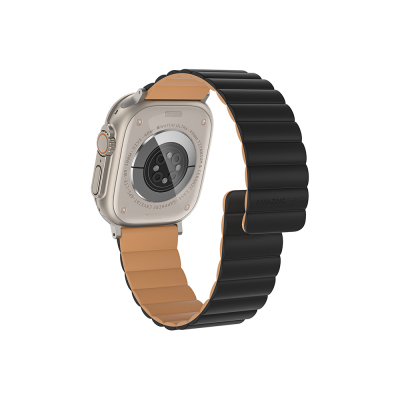 Apple Watch 7 45mm Amazingthing Smoothie Mag Magnetik Tak Çıkar Silikon Strap Kayış - Amazingthing