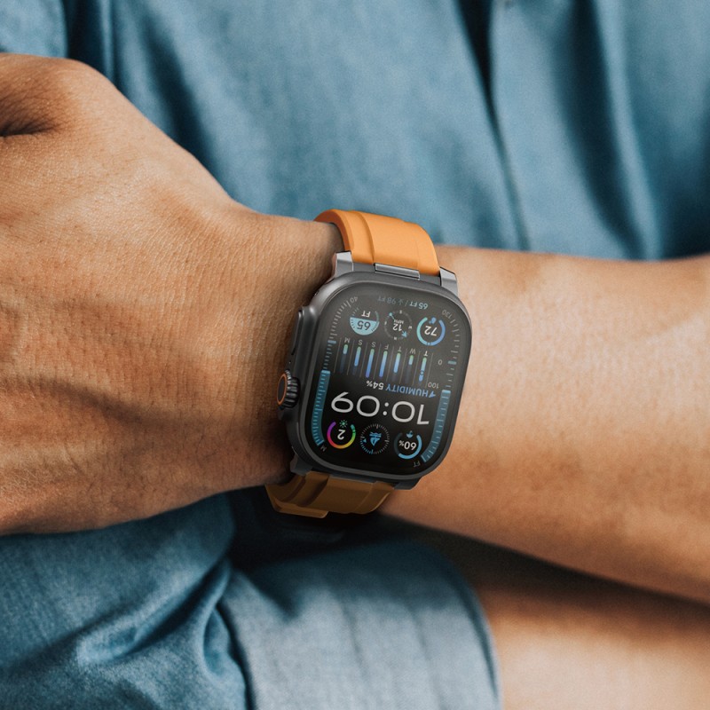 Apple Watch 7 45mm Amazingthing Titan Chrono Silikon Kordon - 16